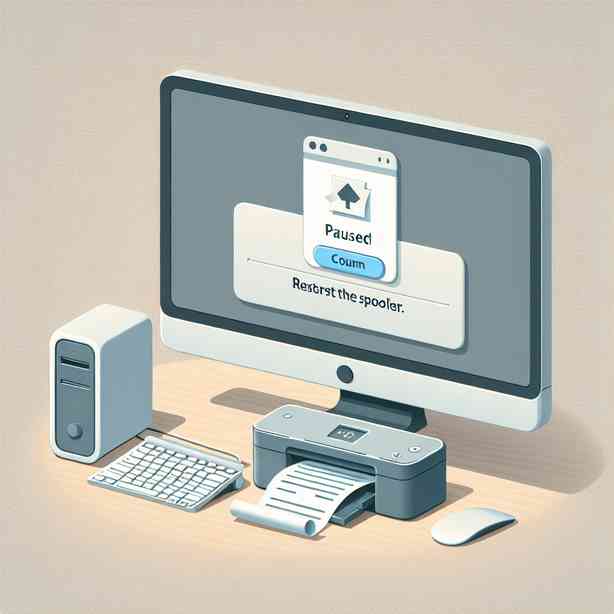 프린터 인쇄 대기열 멈춤 시 스풀러 재시작