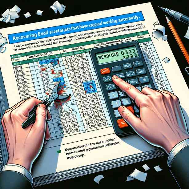 엑셀 수식이 자동으로 계산되지 않을 때 복구 방법 엑셀 수식이 자동으로 계산되지 않을 때 복구 방법