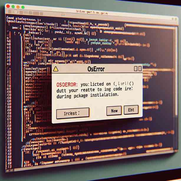Python 패키지 설치 중 OSError 해결 Python 패키지 설치 중 OSError 해결