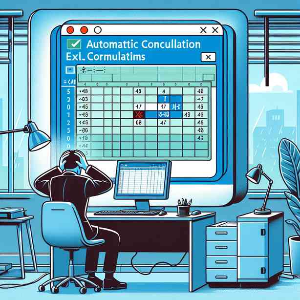 엑셀 계산식이 작동 안 할 때 자동 계산 옵션 확인