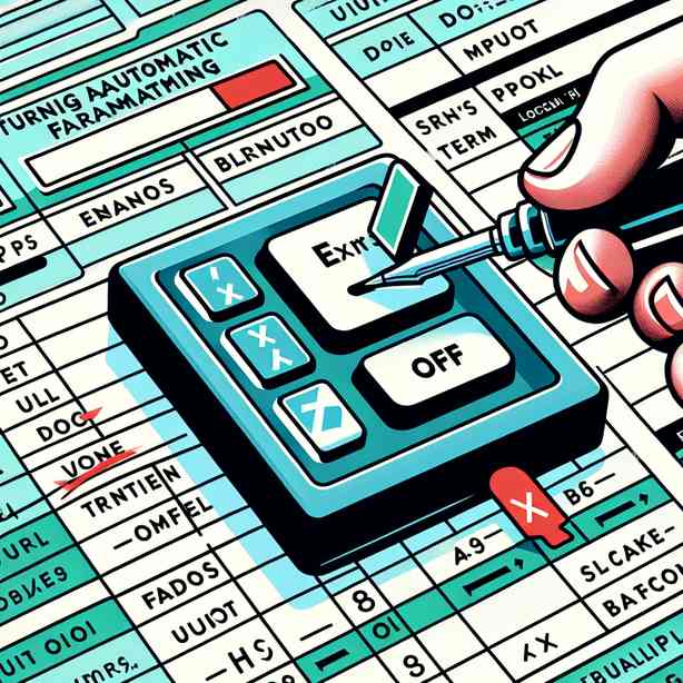 Excel 수식이 깨질 때 자동 서식 적용 해제