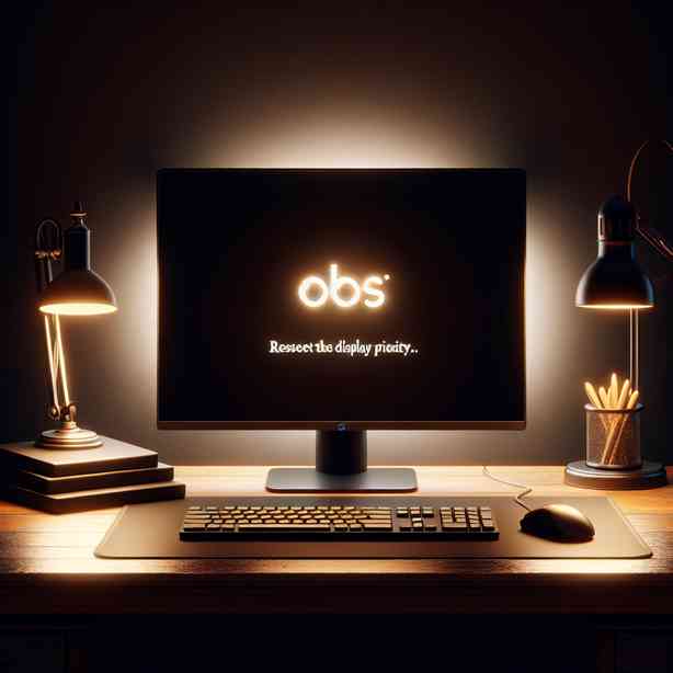 OBS 화면이 검게 나올 때 디스플레이 우선권 재설정 OBS 화면이 검게 나올 때 디스플레이 우선권 재설정