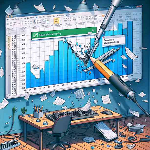 Excel 그래프 축이 깨졌을 때 서식 재설정