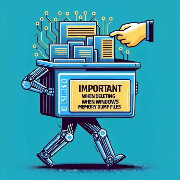 Windows 메모리 덤프 파일 삭제 시 주의사항 Windows 메모리 덤프 파일 삭제 시 주의사항