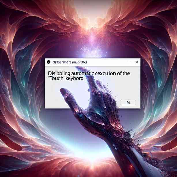 Windows ‘터치 키보드’ 자동 실행 비활성화 가이드 Windows ‘터치 키보드’ 자동 실행 비활성화 가이드