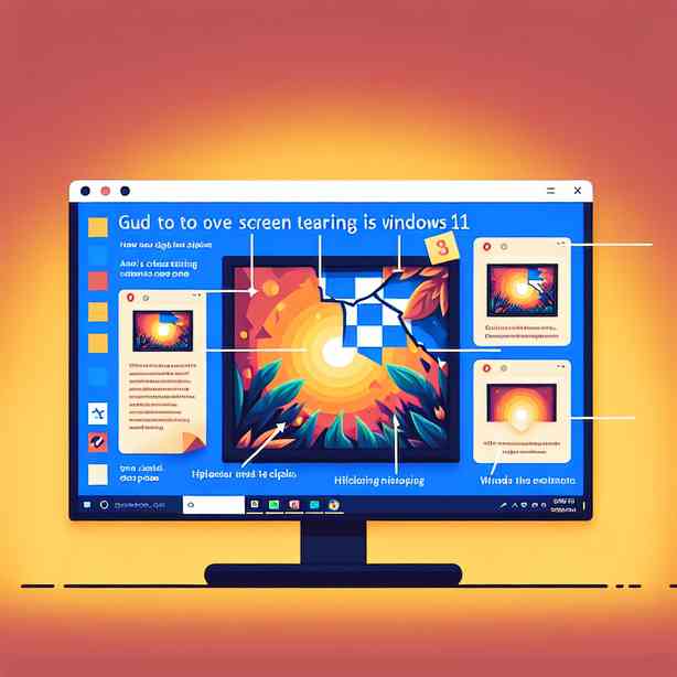 Windows 11 스크린 테어링 현상 해결 가이드