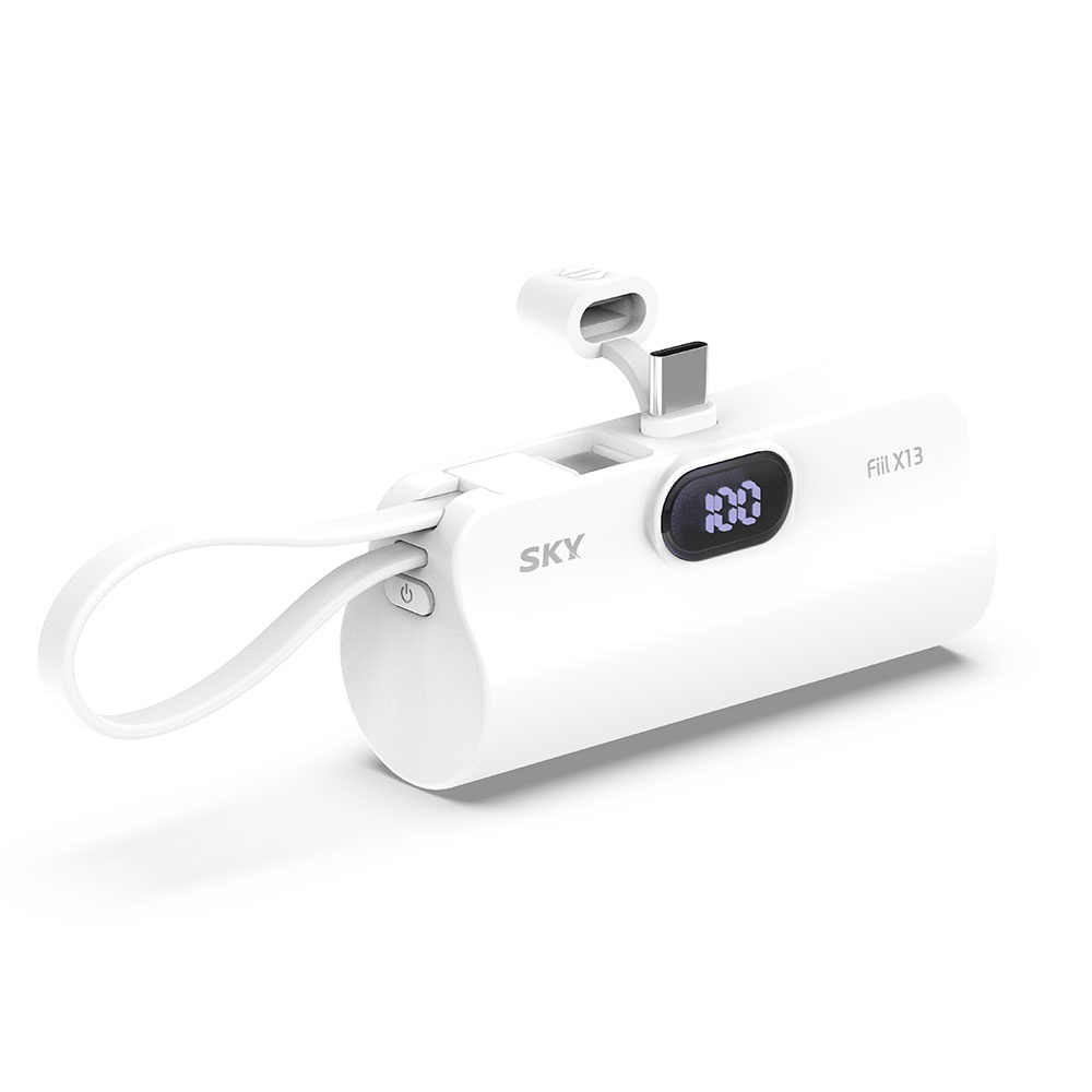 “가성비 갑” 필 X13 LED 빌트인 C-C타입 휴대용 도킹형 미니 보조배터리 5000mAh, 화이트 솔직 리뷰