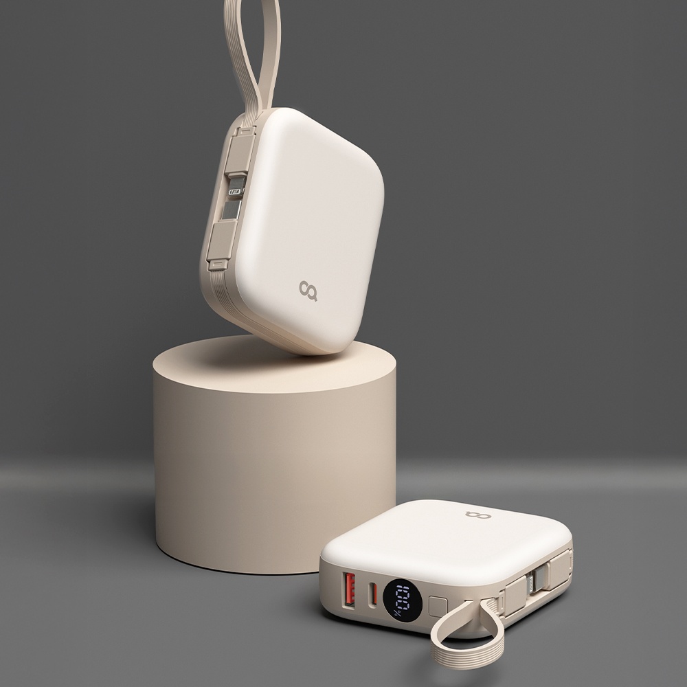 “오아 퀵듀오 고속충전 일체형 보조배터리 10000mAh 추천템, 여행 필수 아이템”